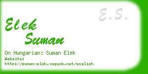 elek suman business card